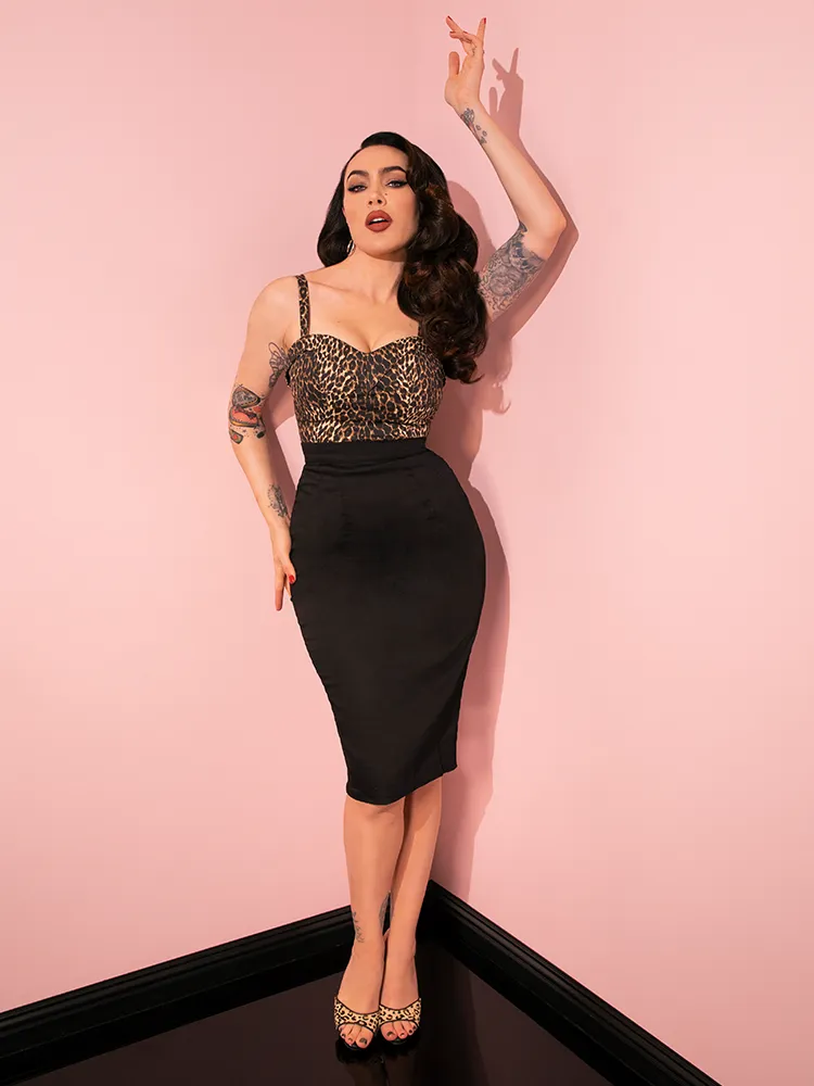 PRE-ORDER - Vixen Pencil Skirt in Black - Vixen by Micheline Pitt