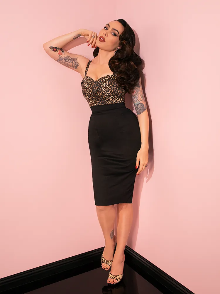 PRE-ORDER - Vixen Pencil Skirt in Black - Vixen by Micheline Pitt
