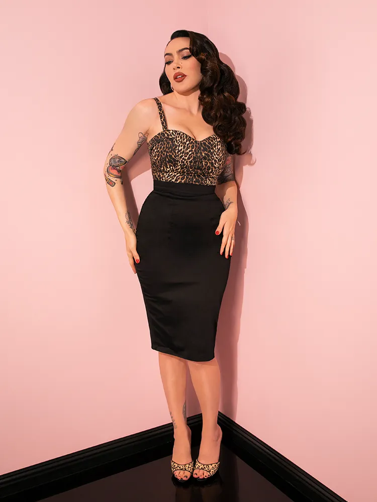 PRE-ORDER - Vixen Pencil Skirt in Black - Vixen by Micheline Pitt