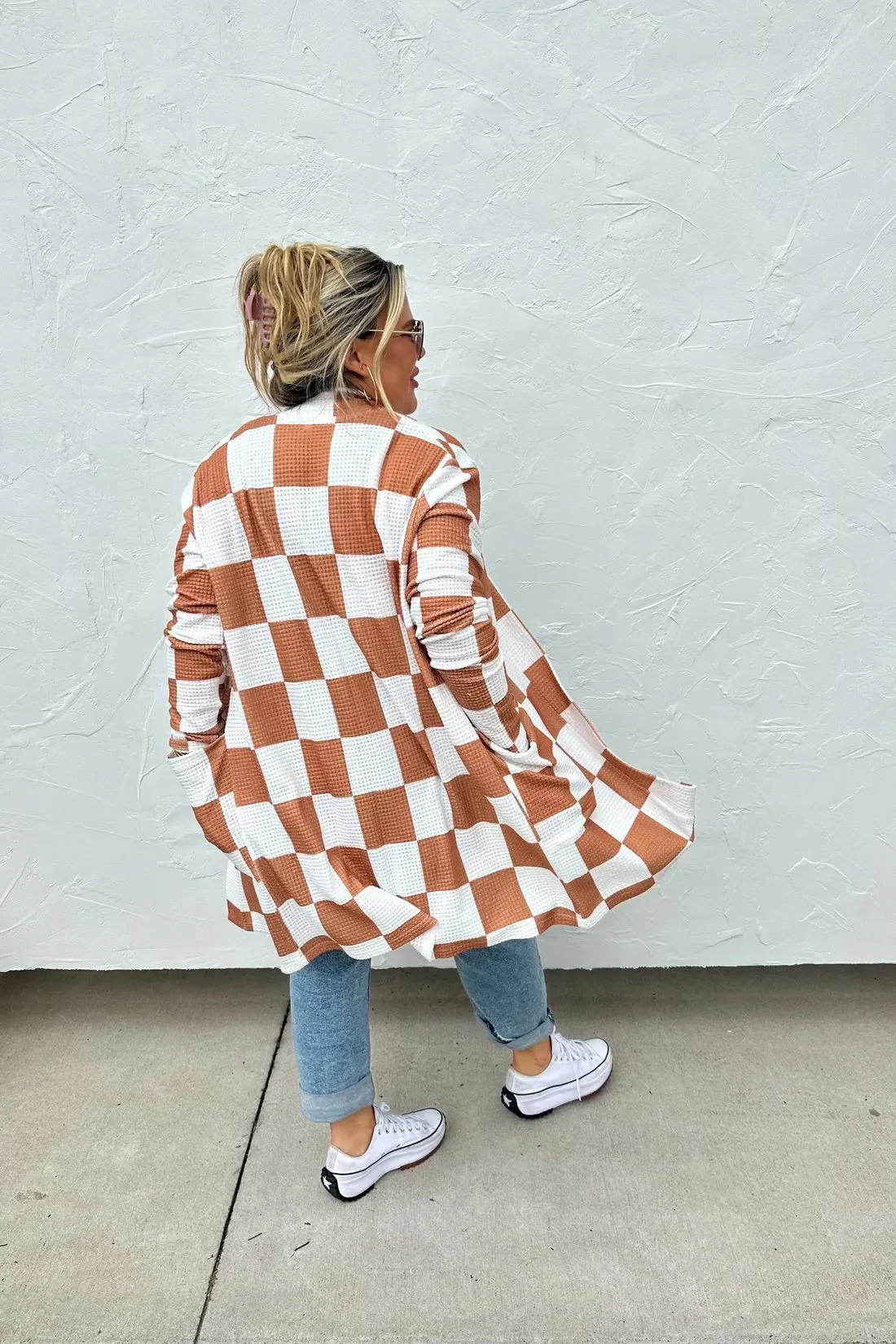 Preorder Lola Checker Print Cardigan