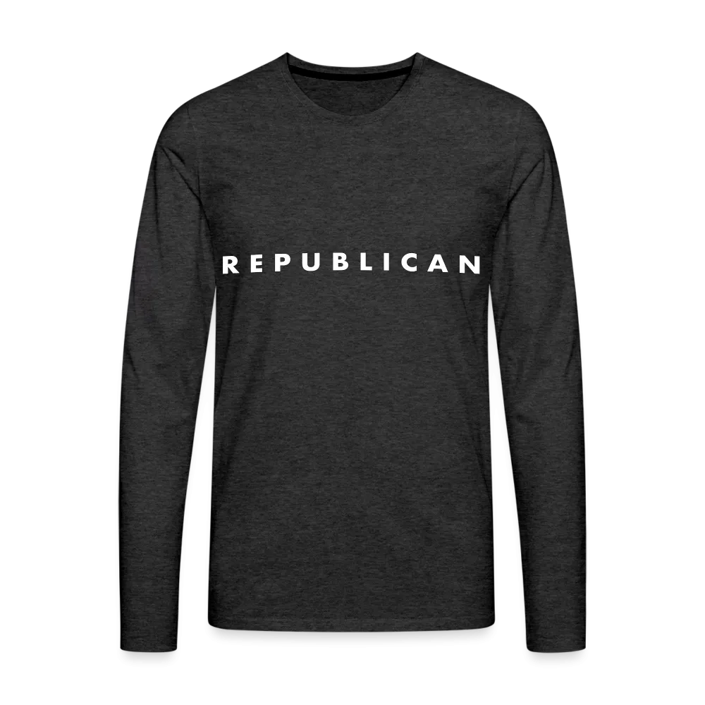 Republican Men's Premium Long Sleeve T-Shirt (White Letters)