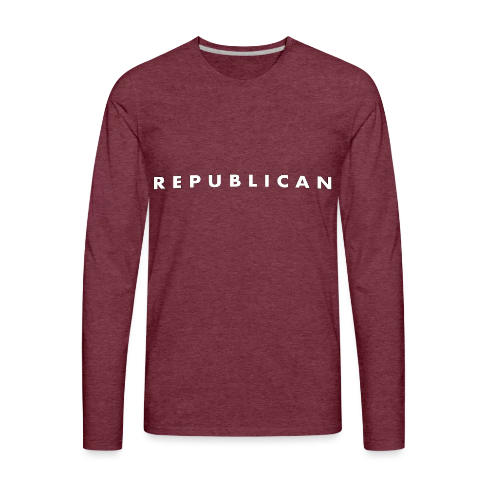 Republican Men's Premium Long Sleeve T-Shirt (White Letters)