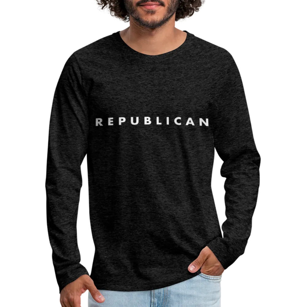 Republican Men's Premium Long Sleeve T-Shirt (White Letters)