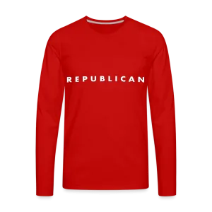 Republican Men's Premium Long Sleeve T-Shirt (White Letters)
