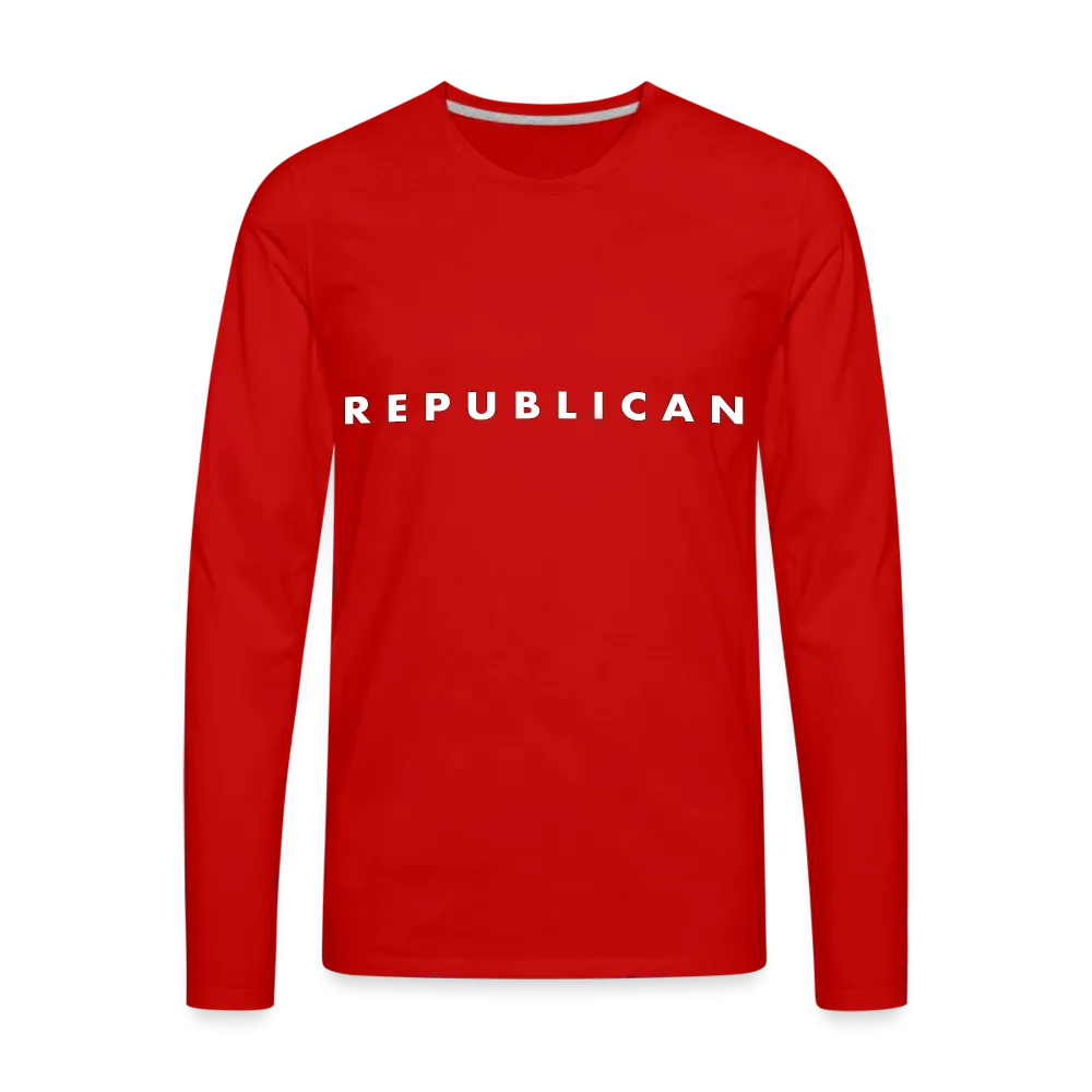 Republican Men's Premium Long Sleeve T-Shirt (White Letters)