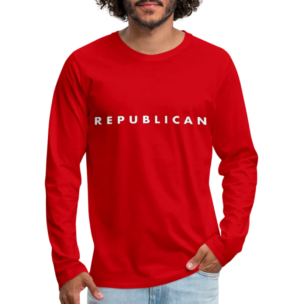 Republican Men's Premium Long Sleeve T-Shirt (White Letters)