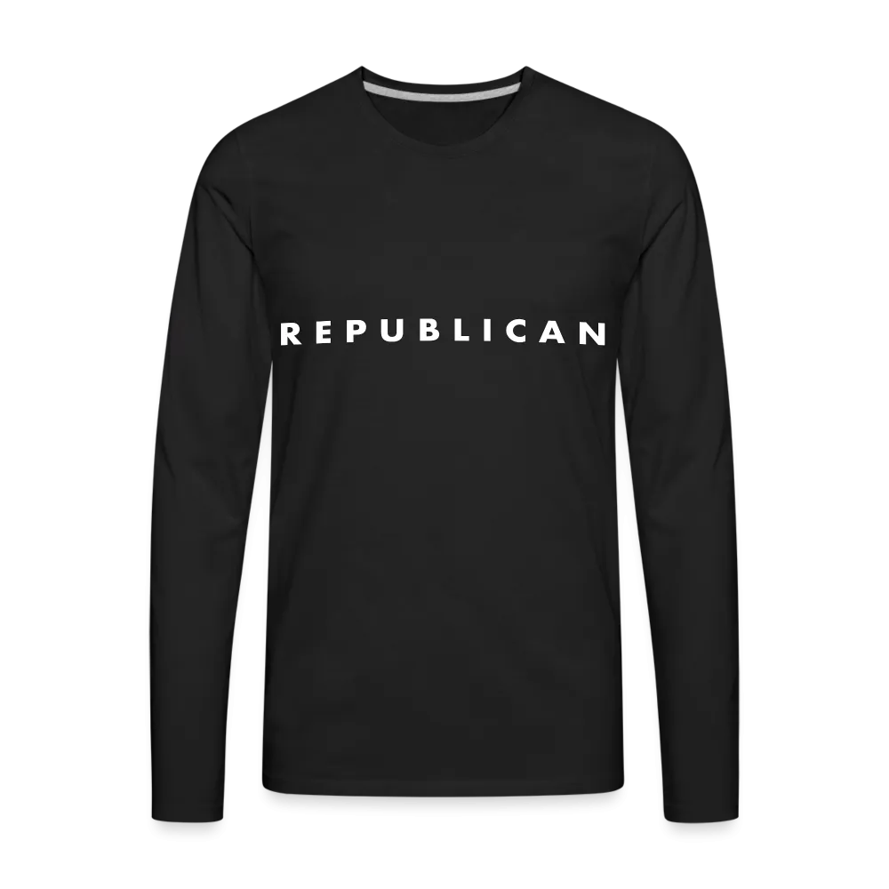 Republican Men's Premium Long Sleeve T-Shirt (White Letters)