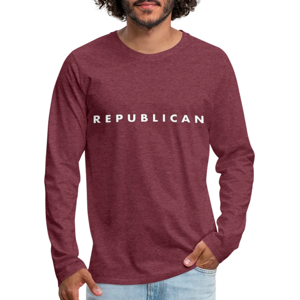 Republican Men's Premium Long Sleeve T-Shirt (White Letters)
