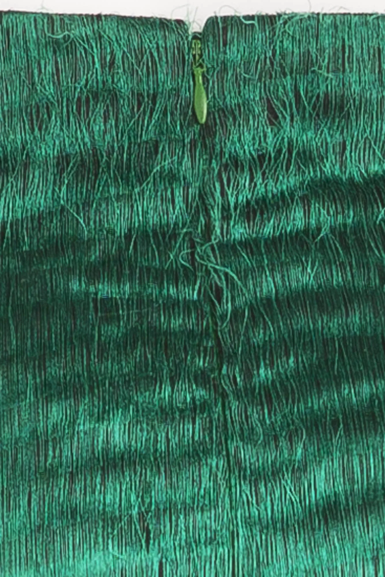 Rochas - Green Fur Pencil Skirt