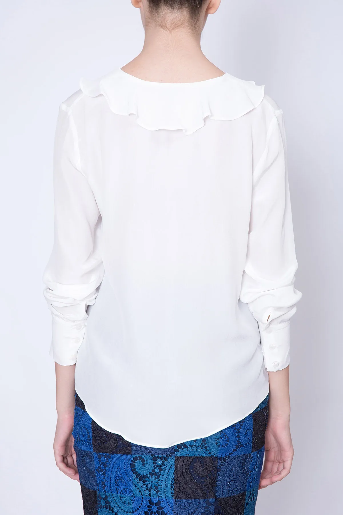 Ruffled Silk Top