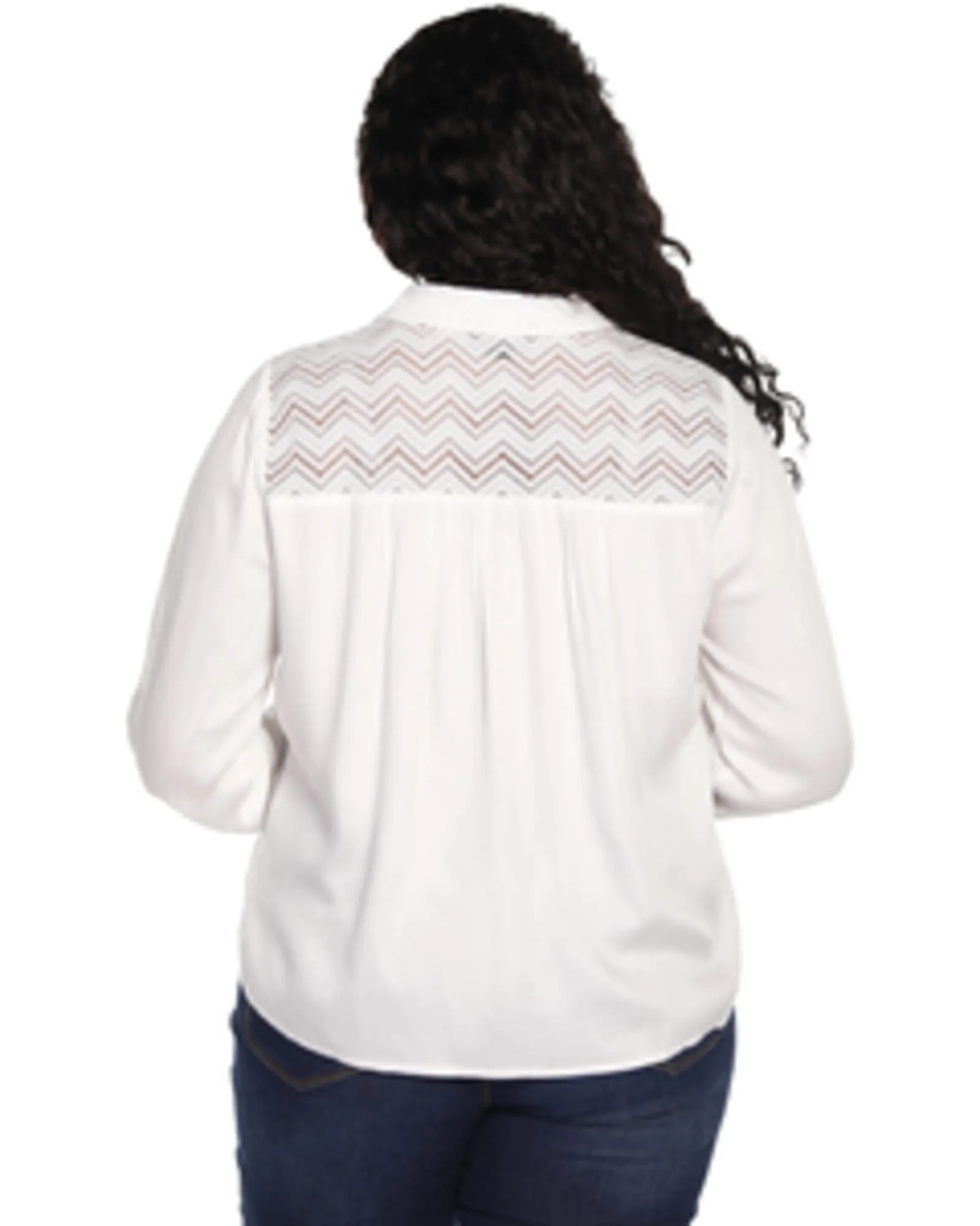 Rylee Lace Detail Top | White