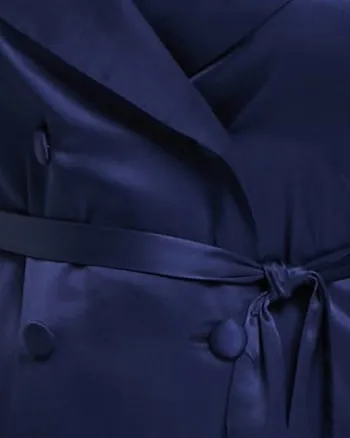 Samantha Satin Trench | Ink