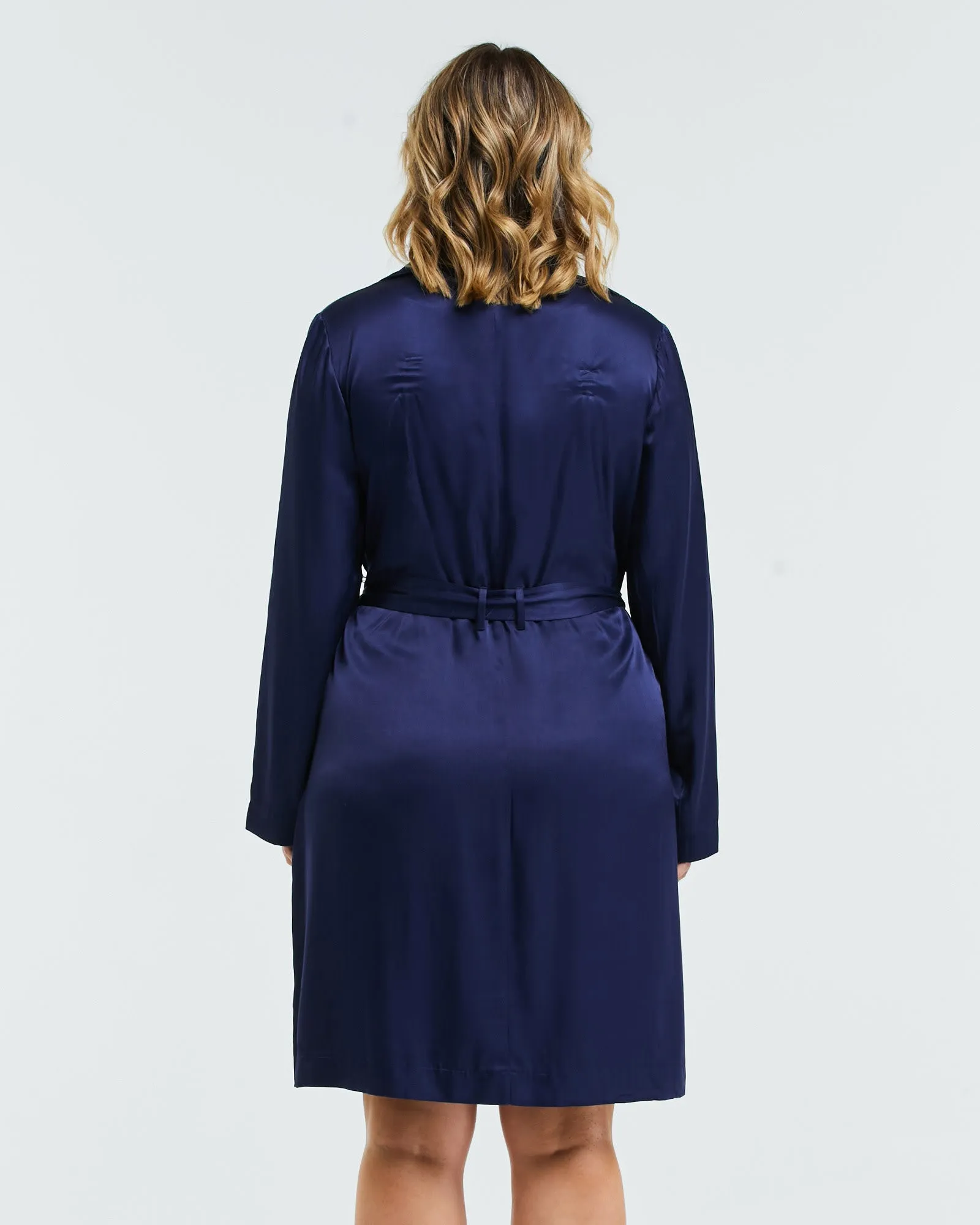 Samantha Satin Trench | Ink