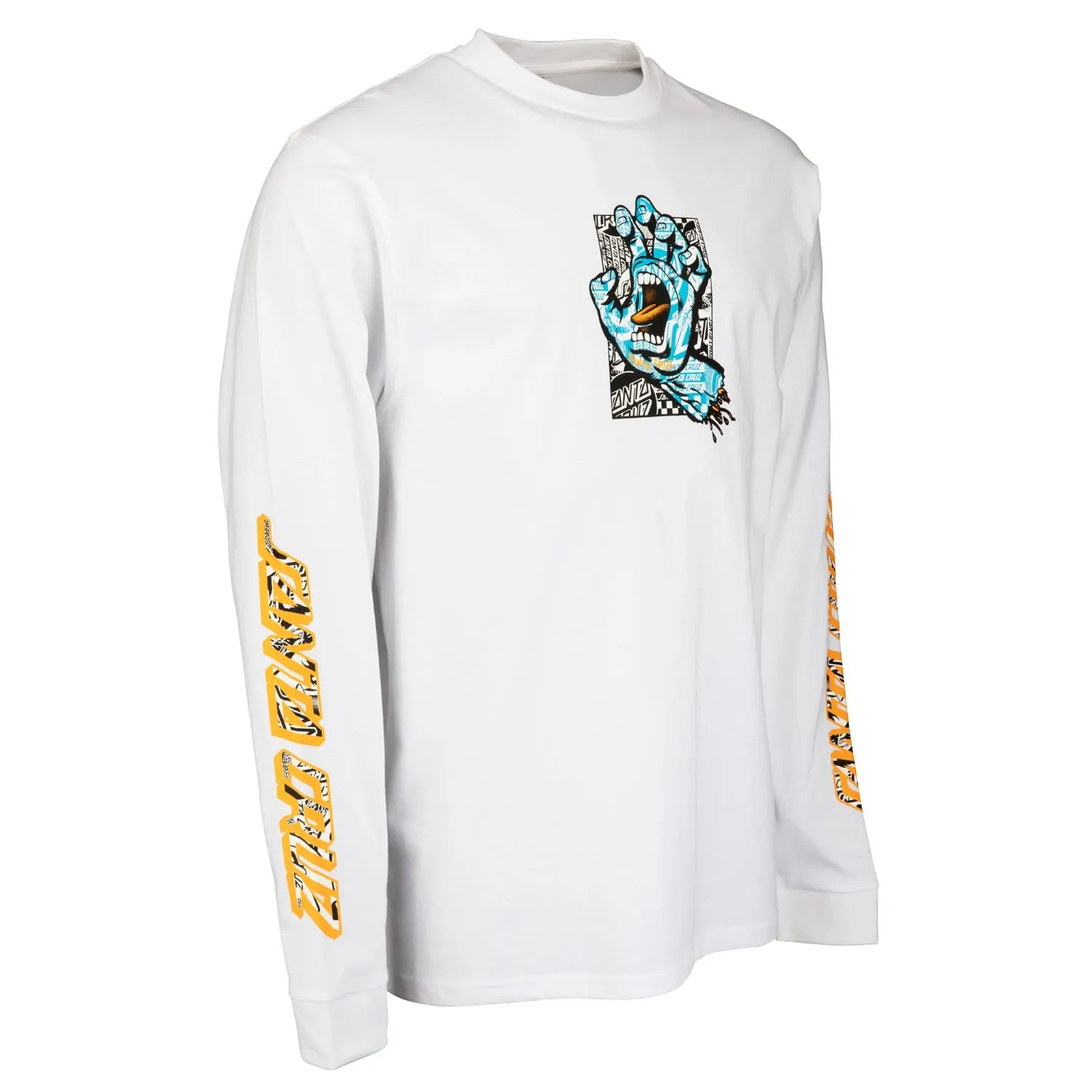 Santa Cruz Flier Hand Long Sleeve - White