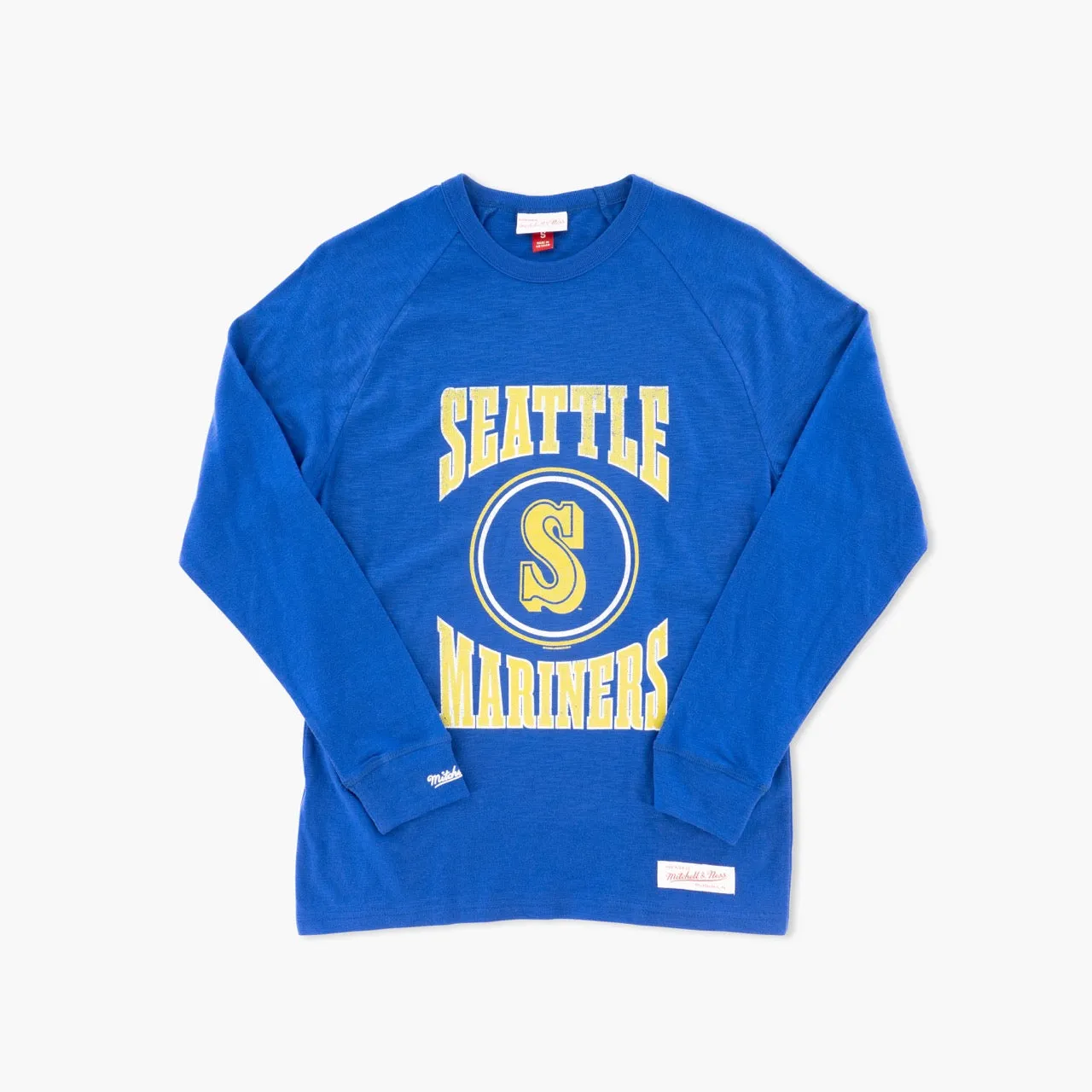 Seattle Mariners Royal Throwback Slub Long Sleeve T-Shirt