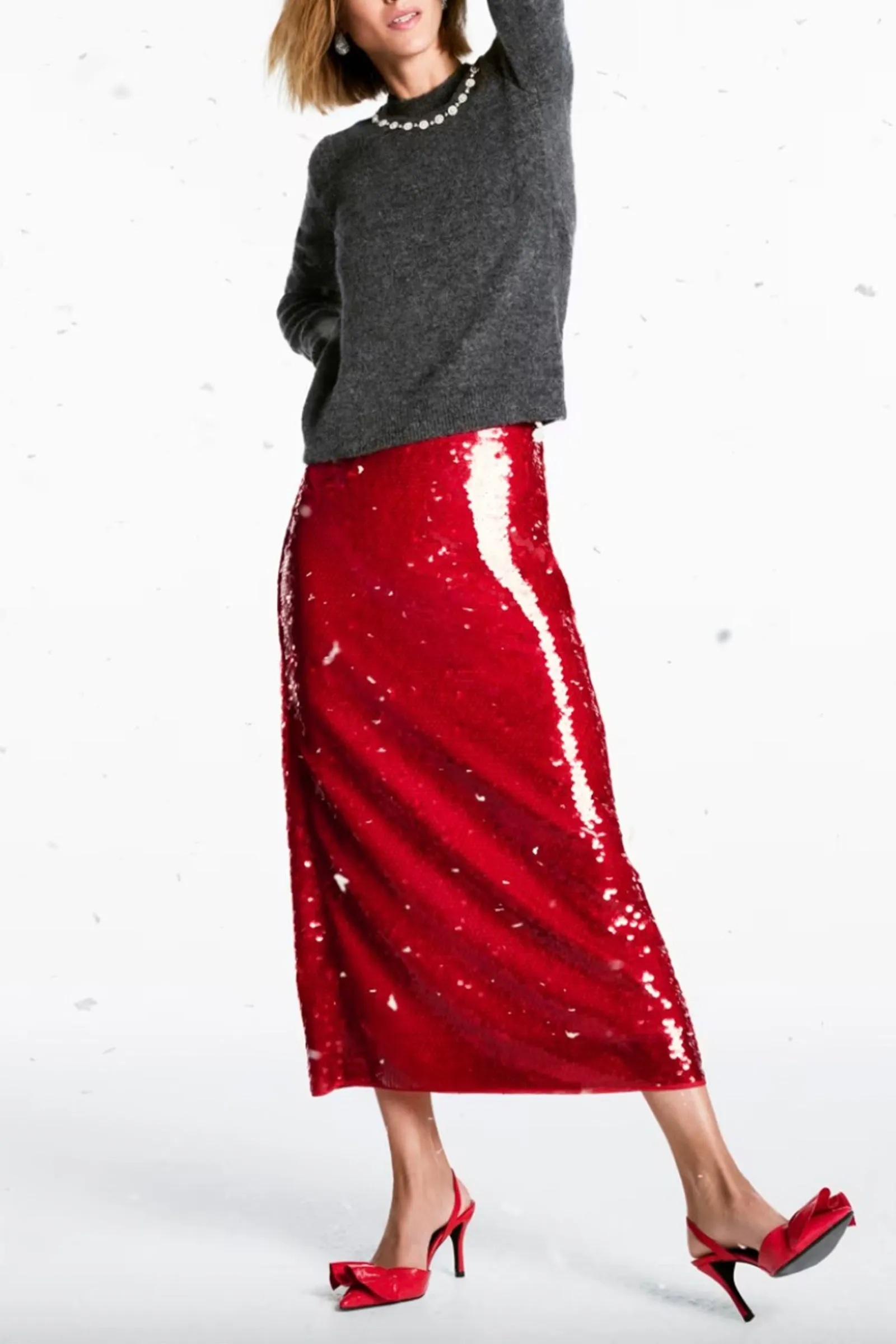 Sequin Midaxi Pencil Skirt