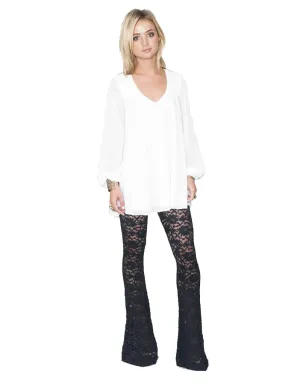 Show Me Your Mumu Bam Bam Bells in LaRose Lace Midnight