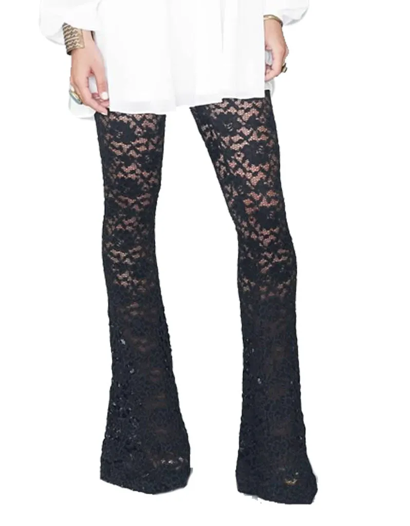 Show Me Your Mumu Bam Bam Bells in LaRose Lace Midnight