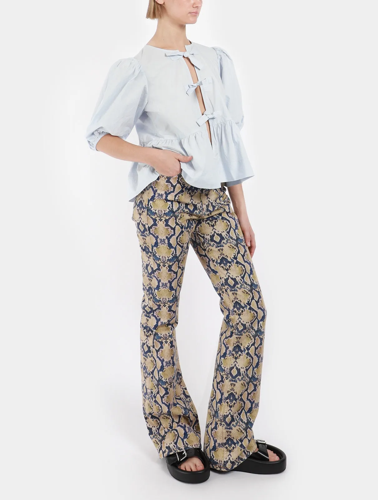Snake Print Denim