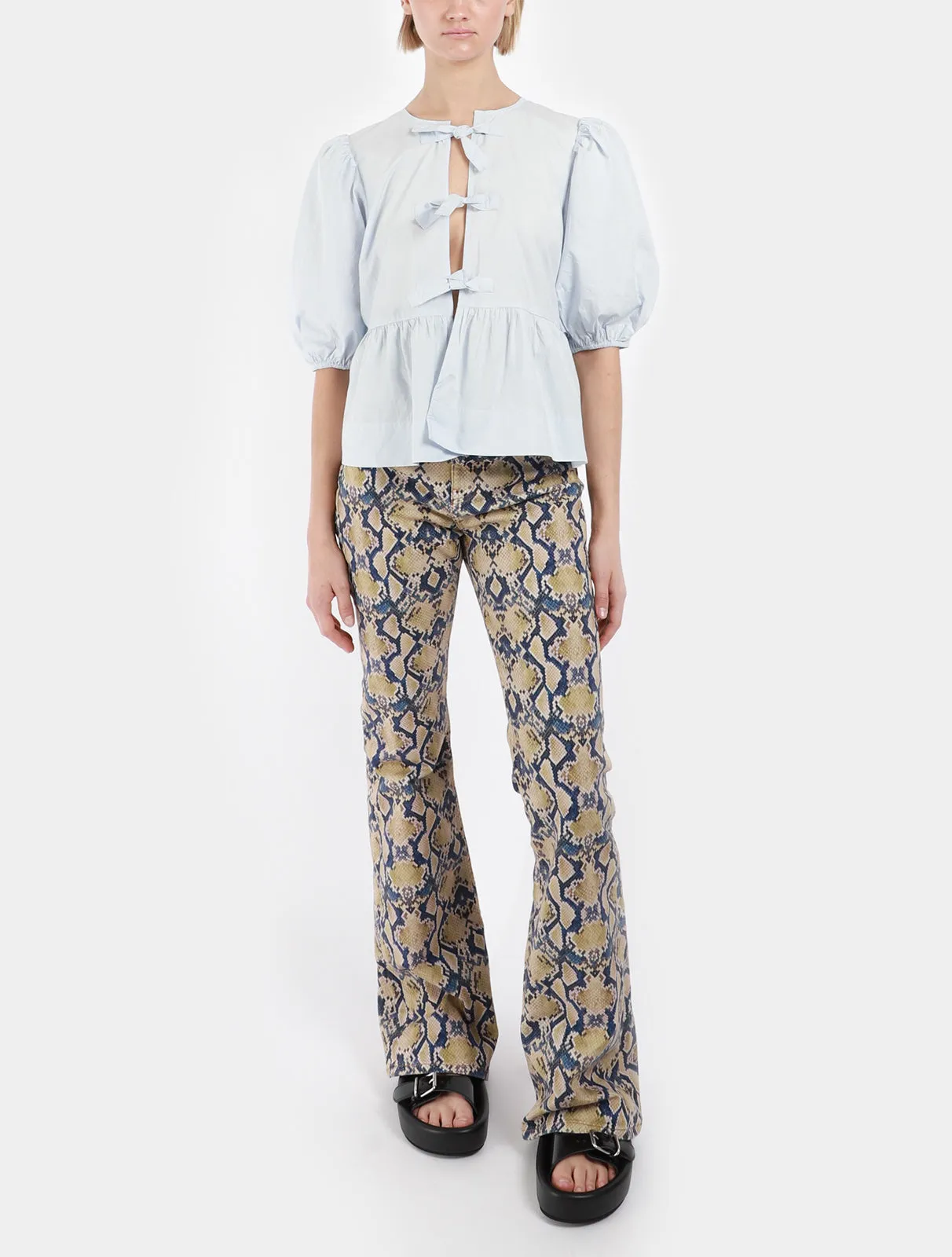 Snake Print Denim