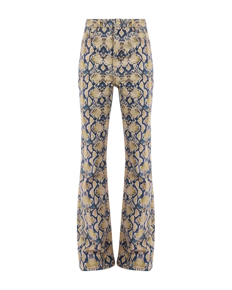 Snake Print Denim
