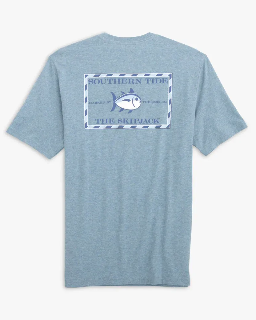 Southern Tide Men's SS Original Skipjack Tee / Heather Blue Shadow