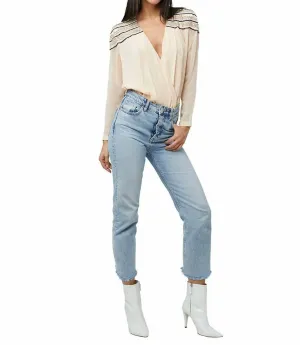 Starstruck Body Suit In Peachy Cream