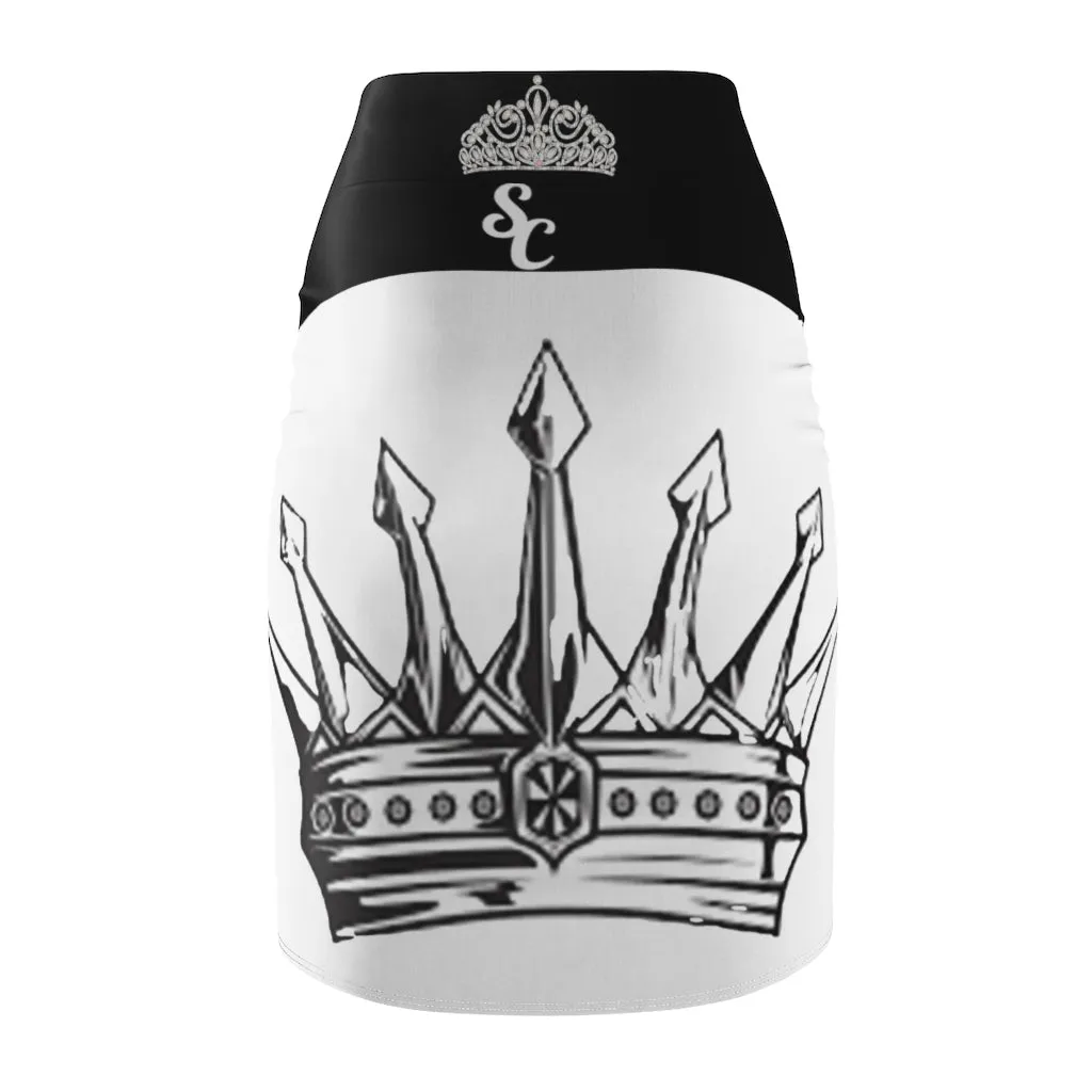 STILE CAPO BLACK &WHITE QUEEN Pencil Skirt