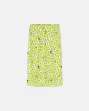 Strawberry Garden Devoré Pencil Skirt