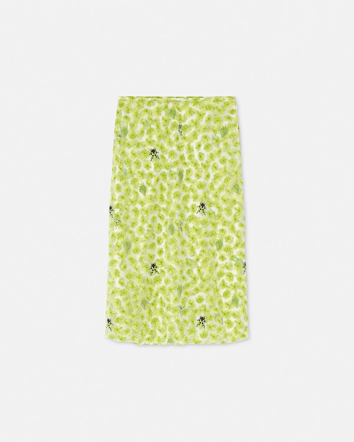 Strawberry Garden Devoré Pencil Skirt
