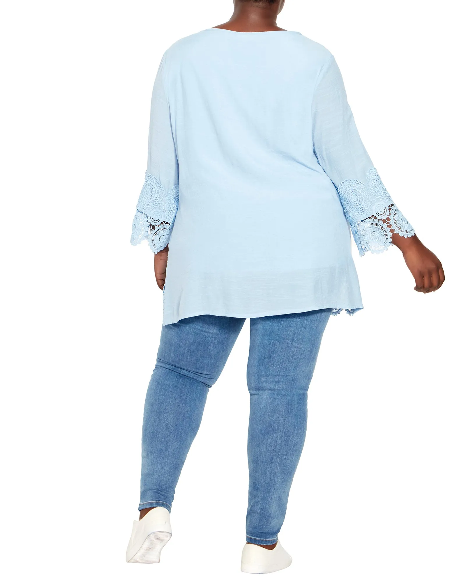 Sylvie Crochet Top | Light Blue