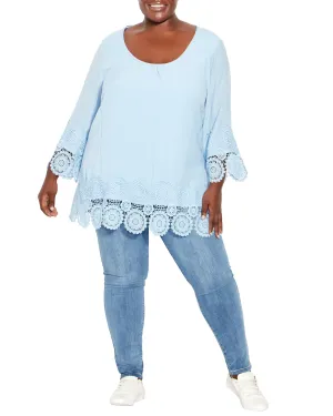 Sylvie Crochet Top | Light Blue