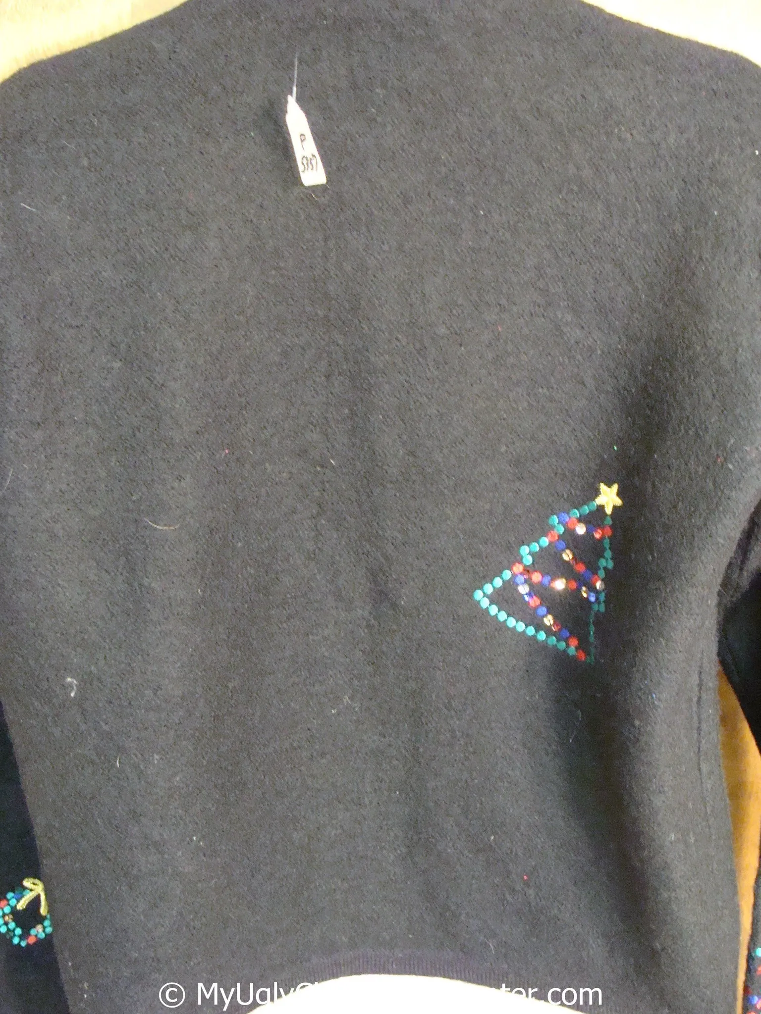 Tacky Christmas Sweater with Bling Trees