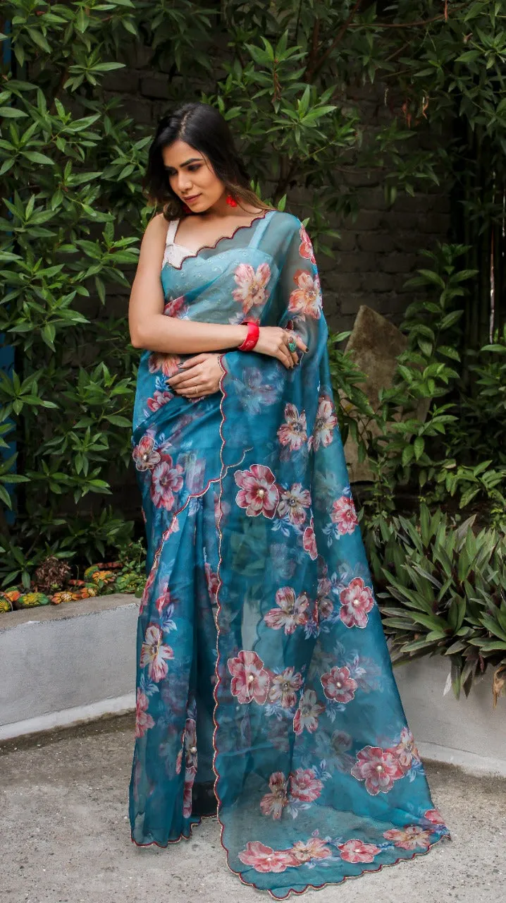 TARSA ORGANZA FESTIVE WEAR SAREE
