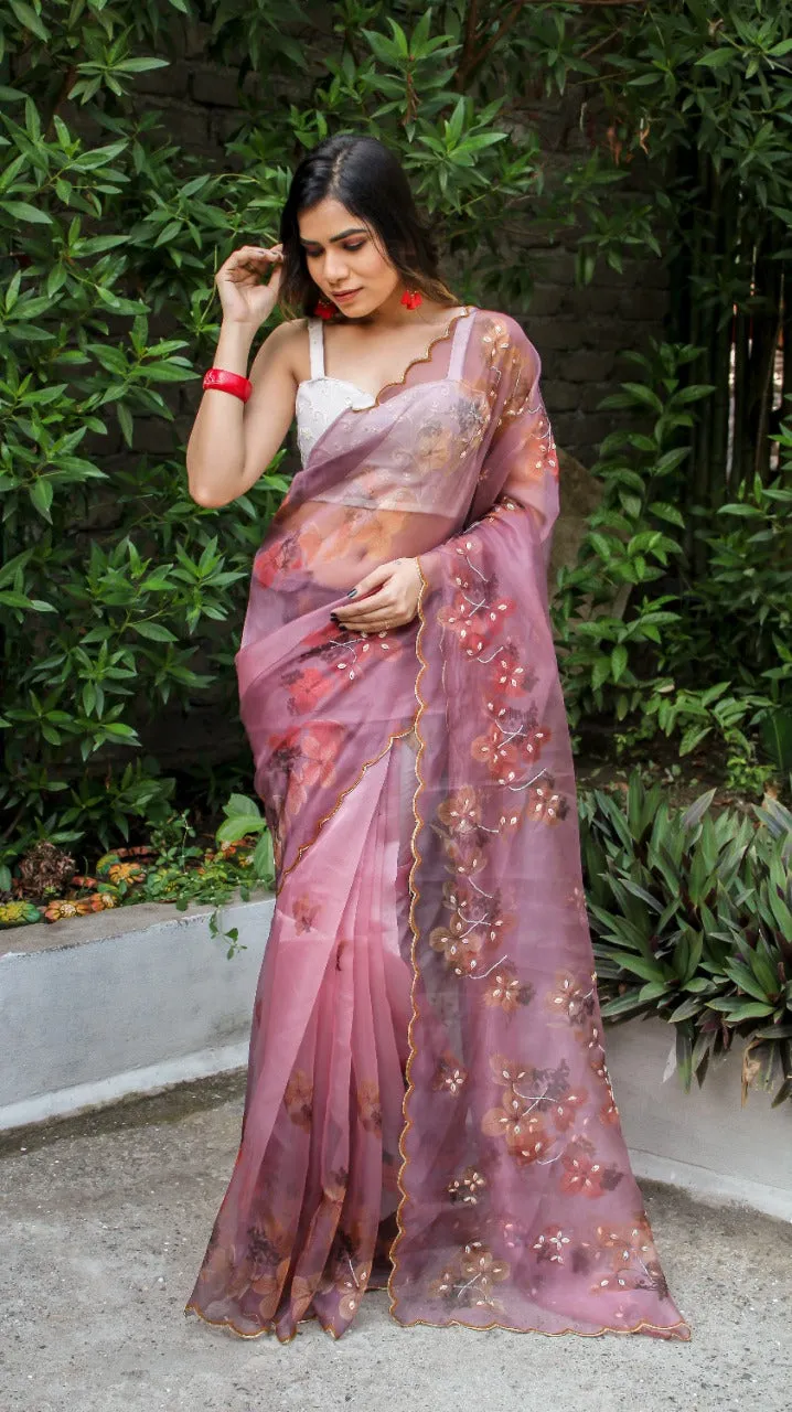 TARSA ORGANZA FESTIVE WEAR SAREE