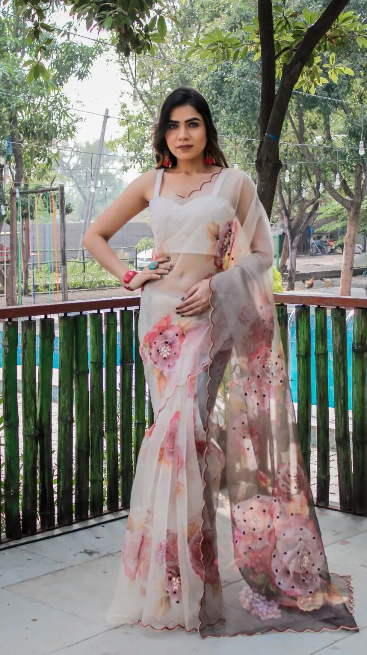 TARSA ORGANZA FESTIVE WEAR SAREE