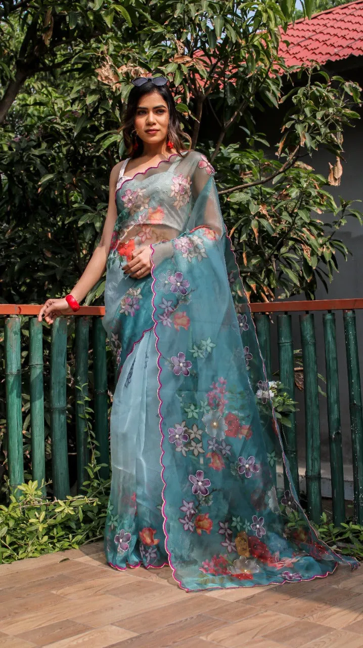 TARSA ORGANZA FESTIVE WEAR SAREE