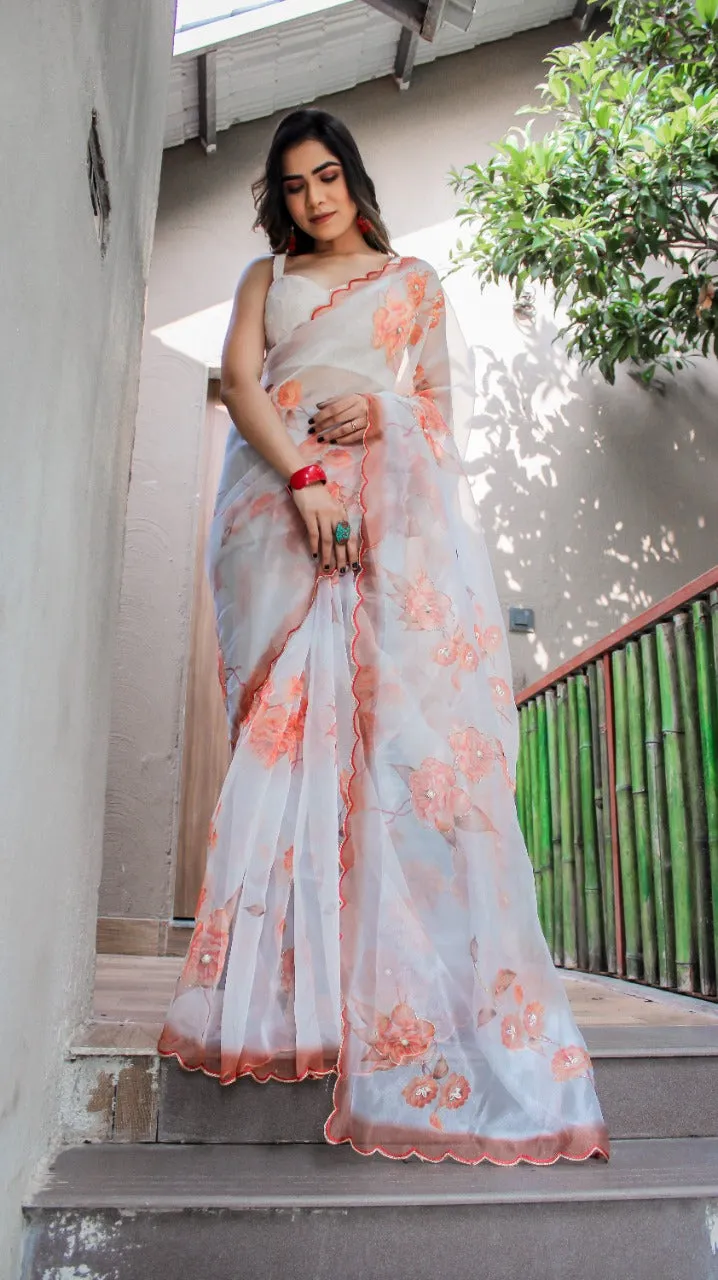 TARSA ORGANZA FESTIVE WEAR SAREE