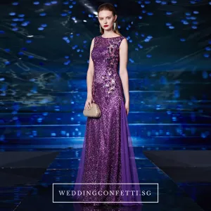 The Bevin Purple Sleeveless Dress