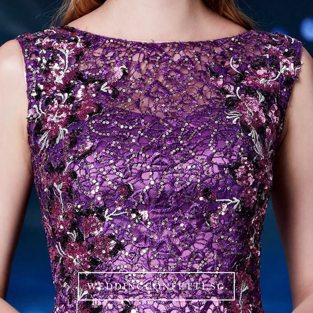 The Bevin Purple Sleeveless Dress