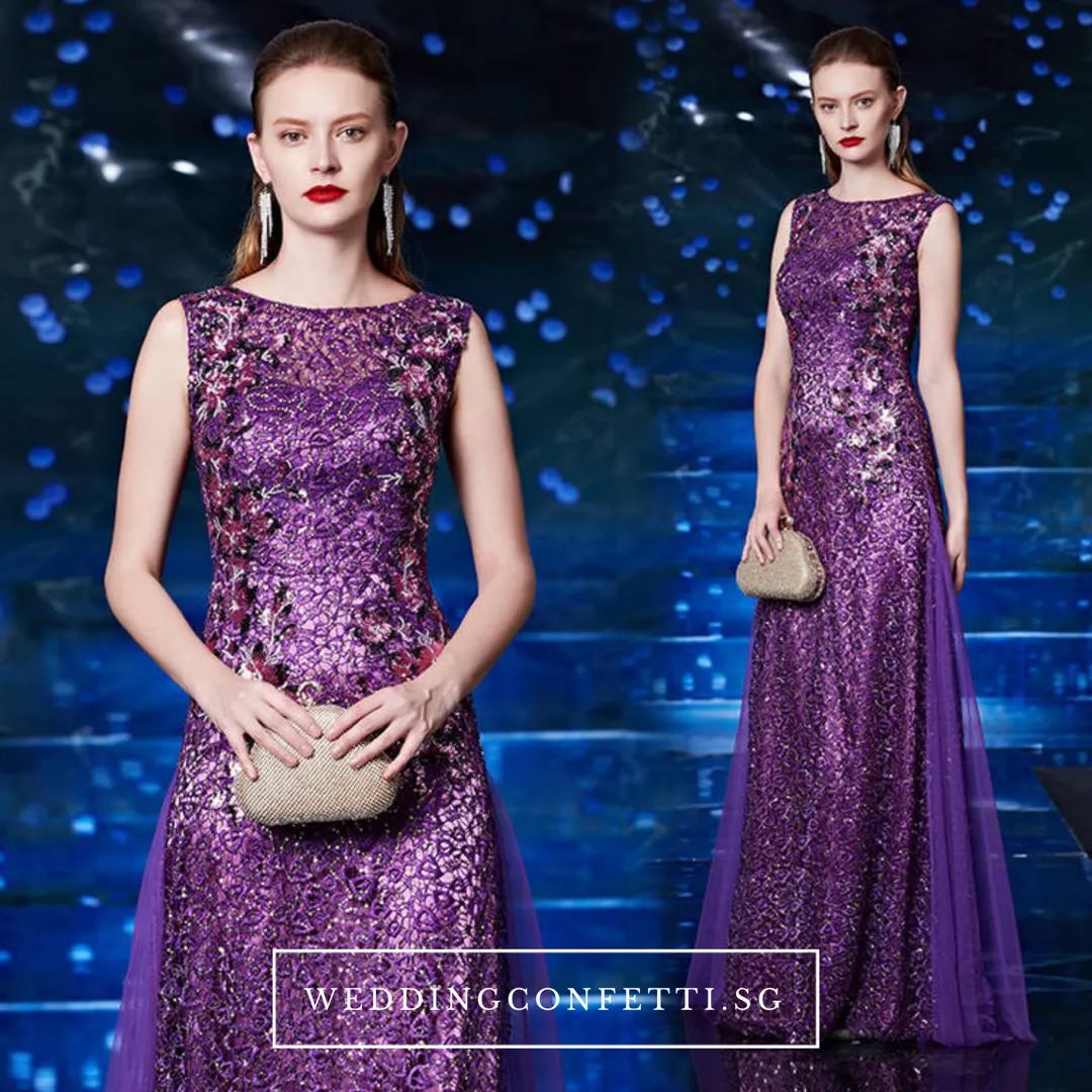 The Bevin Purple Sleeveless Dress