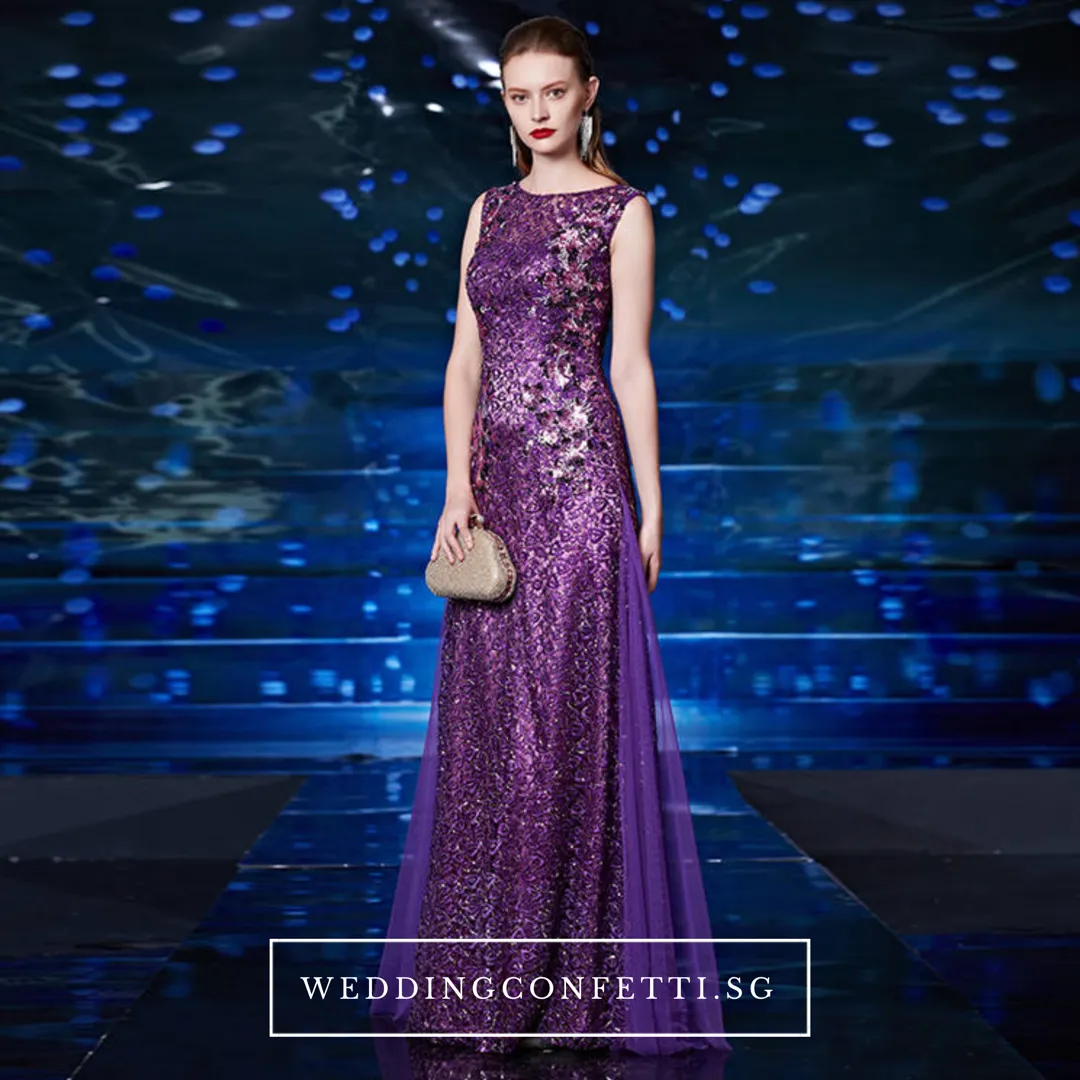 The Bevin Purple Sleeveless Dress