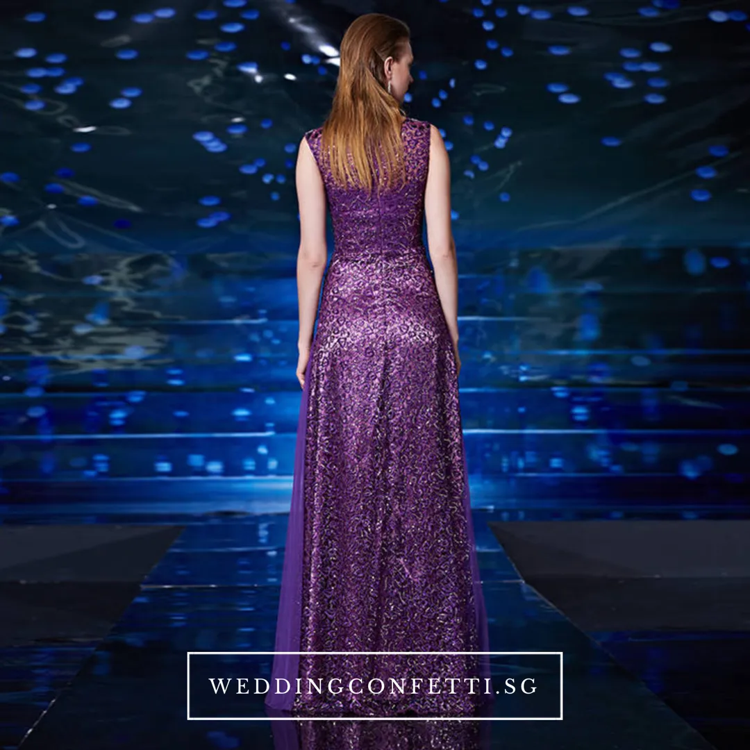 The Bevin Purple Sleeveless Dress
