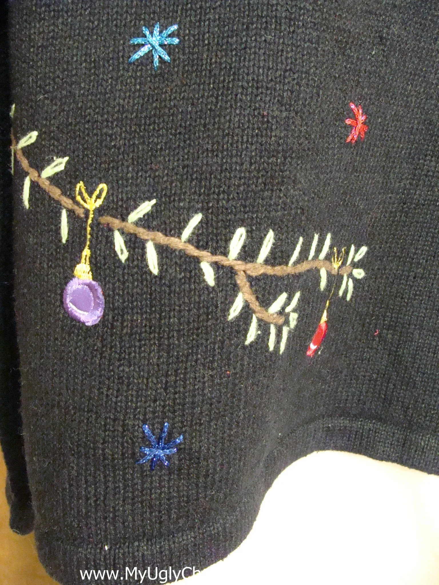 Tilty Tree 2sided Ugly Christmas Sweater with Lights