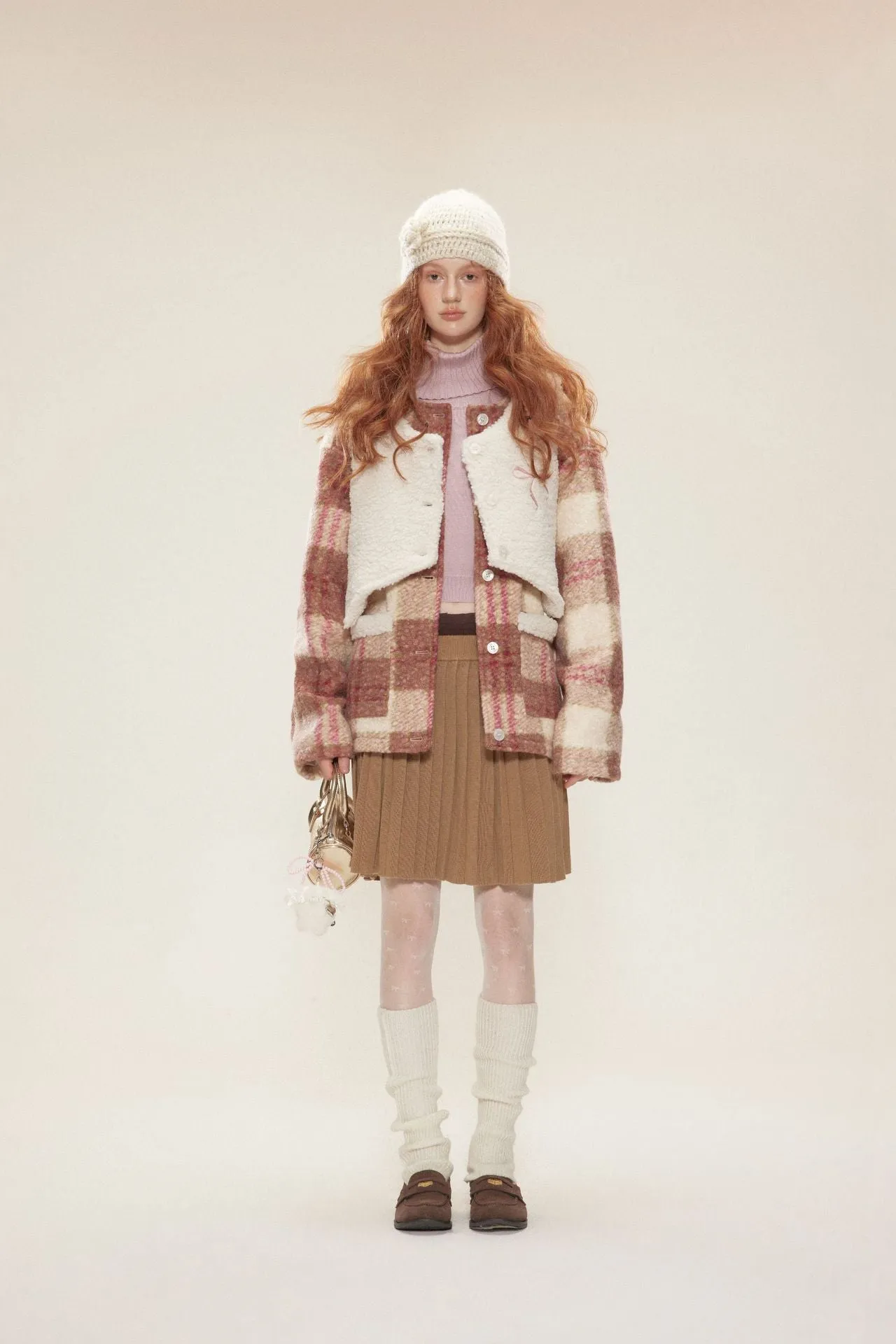 TODAMU®  new winter new sweet girly vest detachable lamb wool cotton jacket