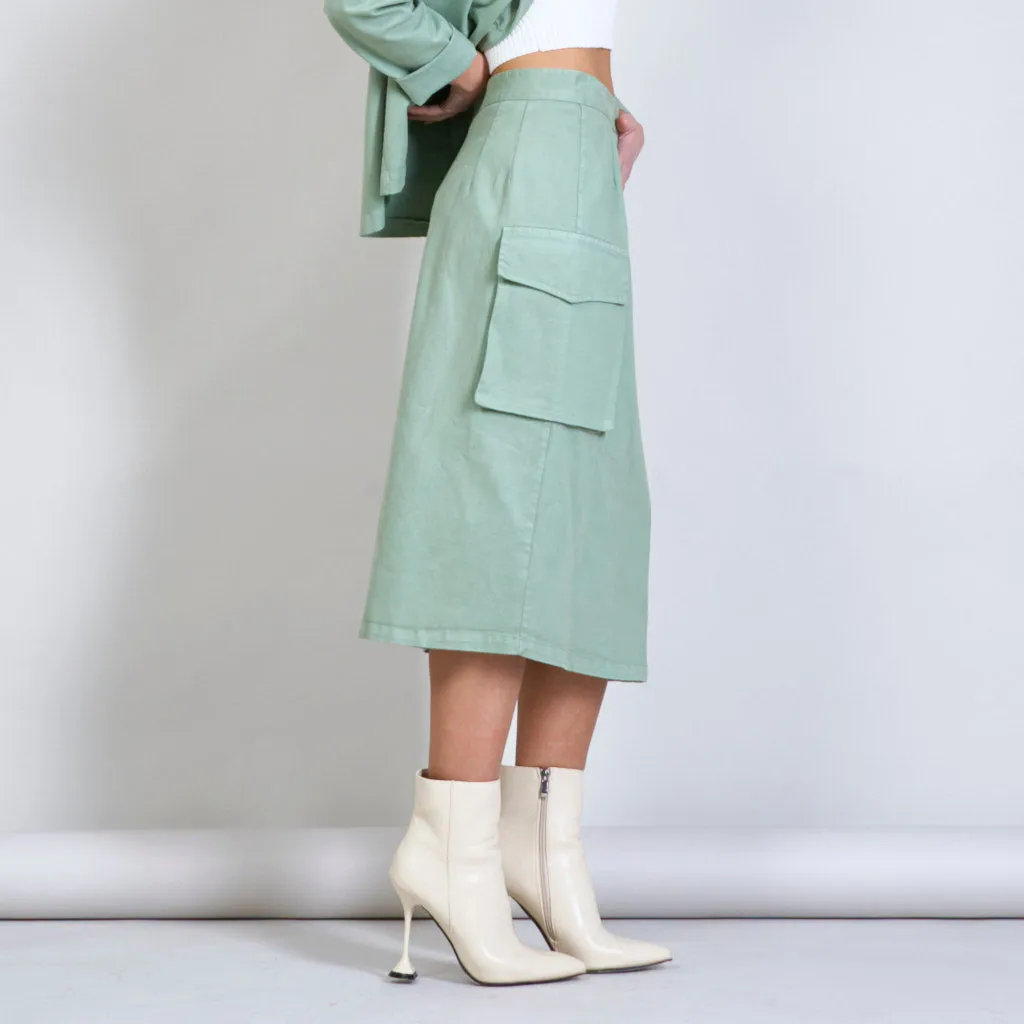 Two side pocket pencil skirt wholesale