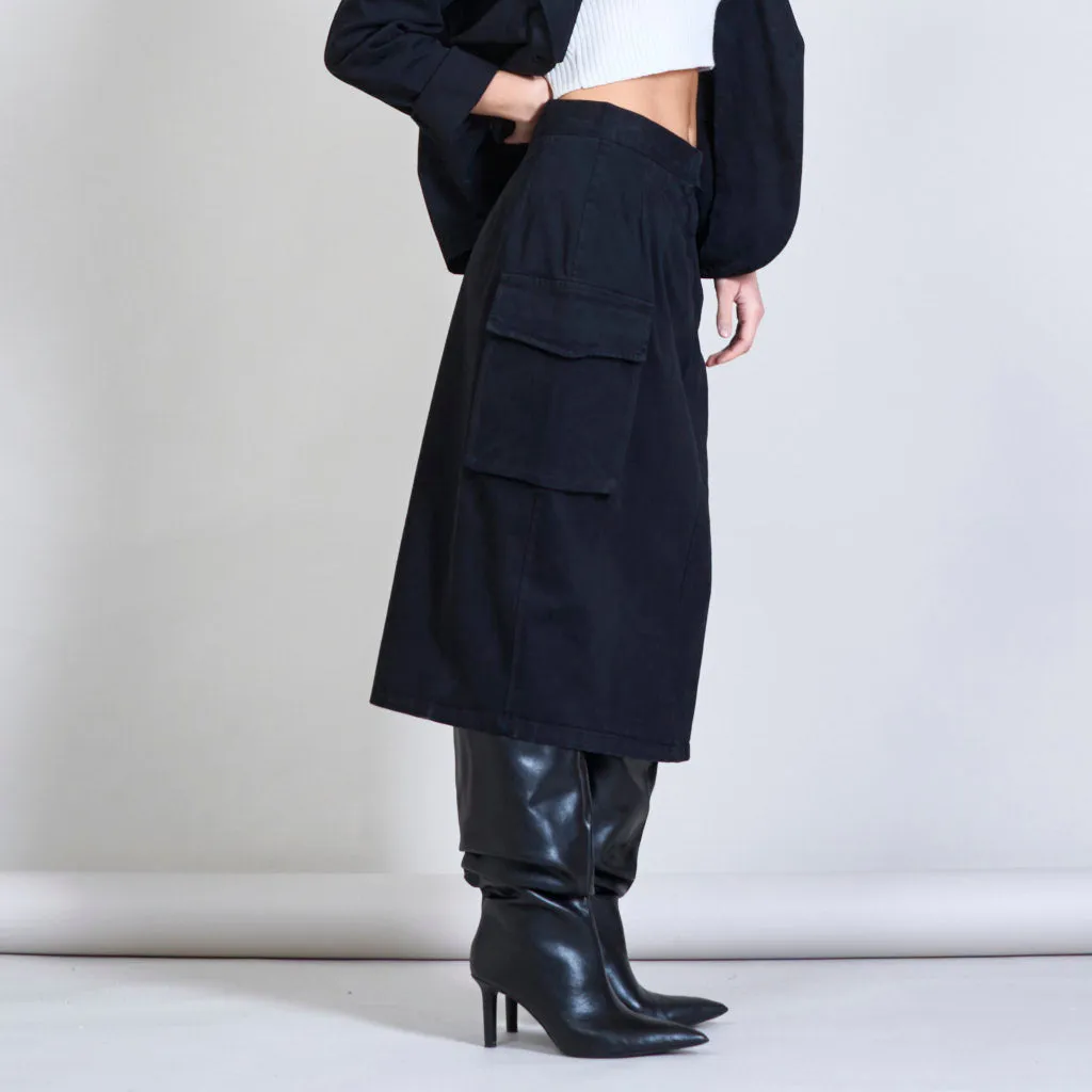 Two side pocket pencil skirt wholesale