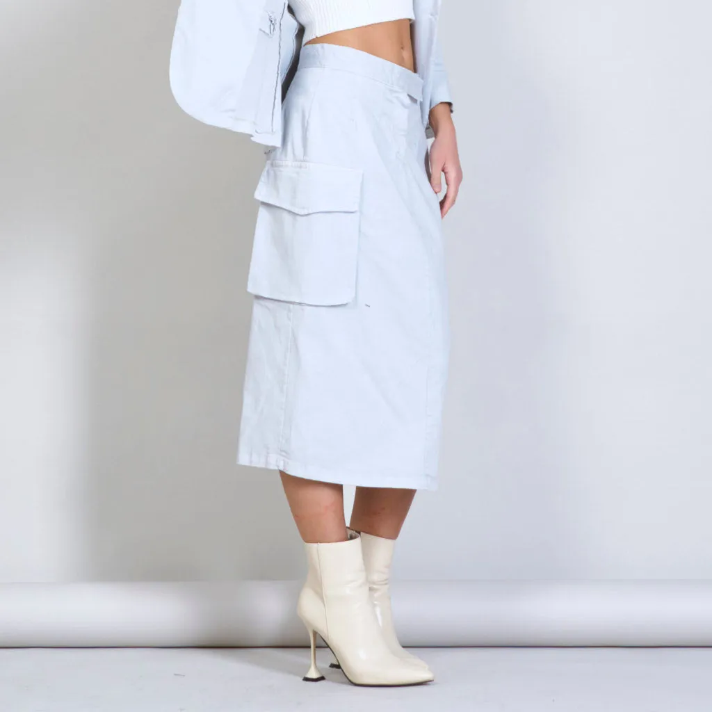 Two side pocket pencil skirt wholesale