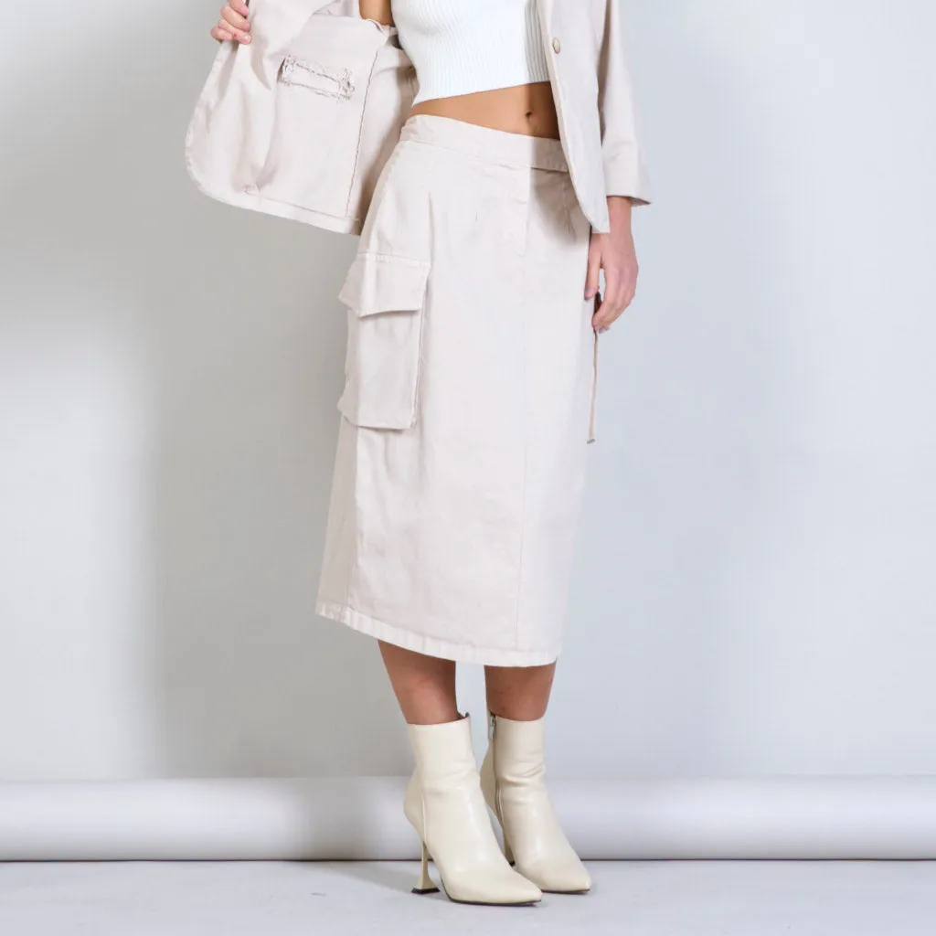 Two side pocket pencil skirt wholesale