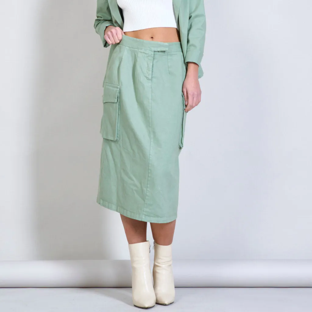 Two side pocket pencil skirt wholesale